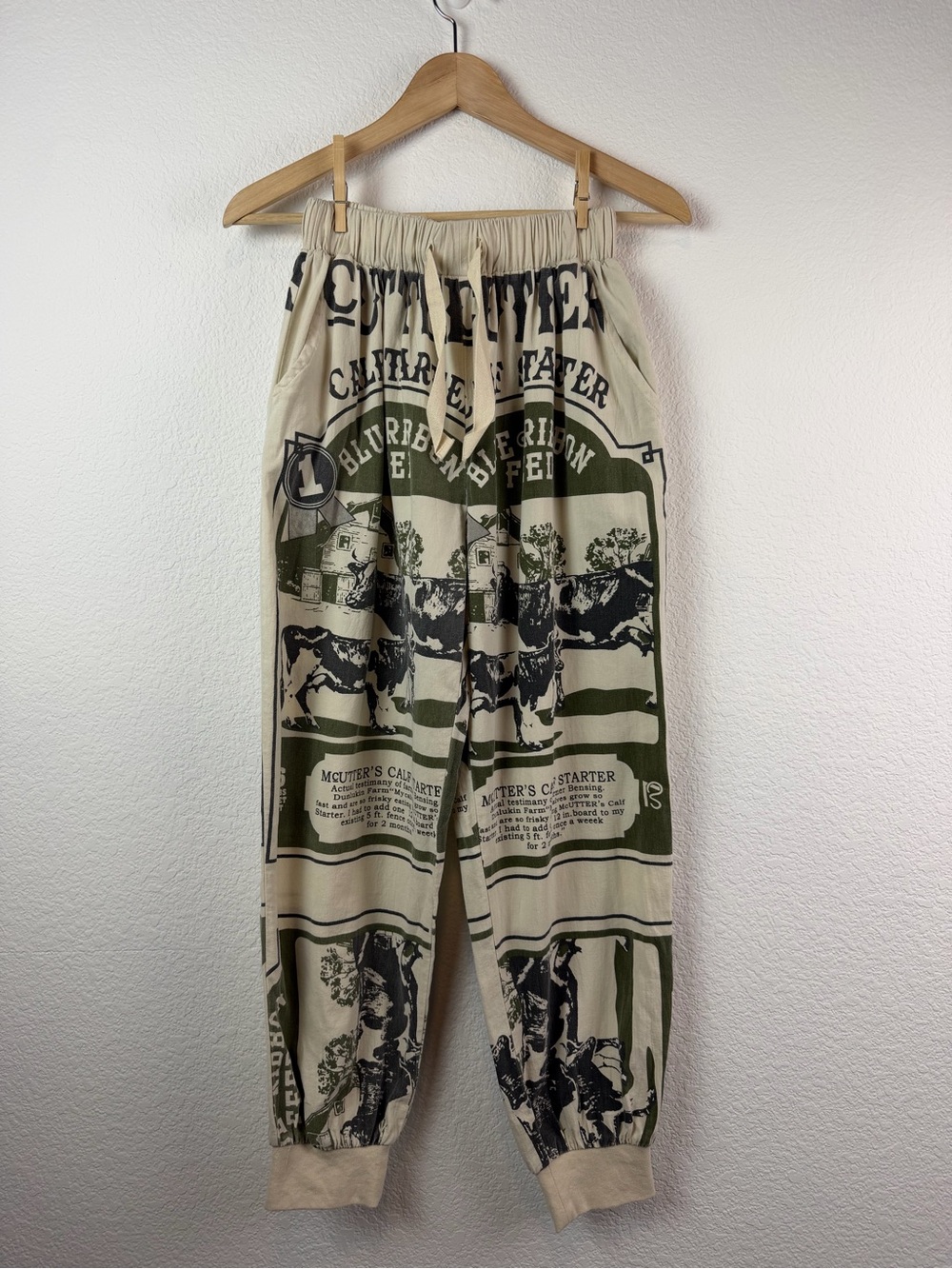 Jaded Gypsy Feed Sack Print Joggers